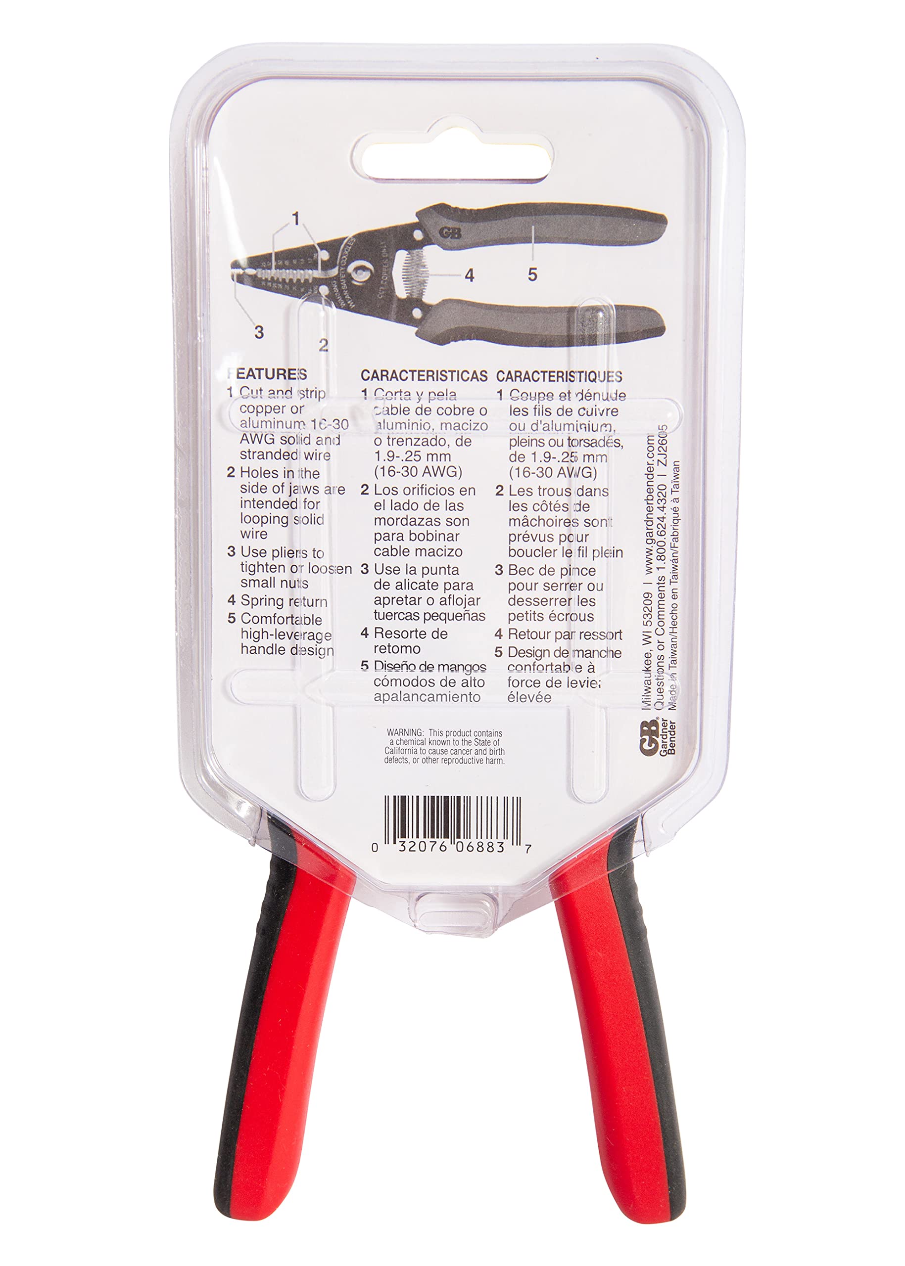 Gardner Bender GS-361 Wire Stripper, 16-32 Awg, 6-1/4 in Oal